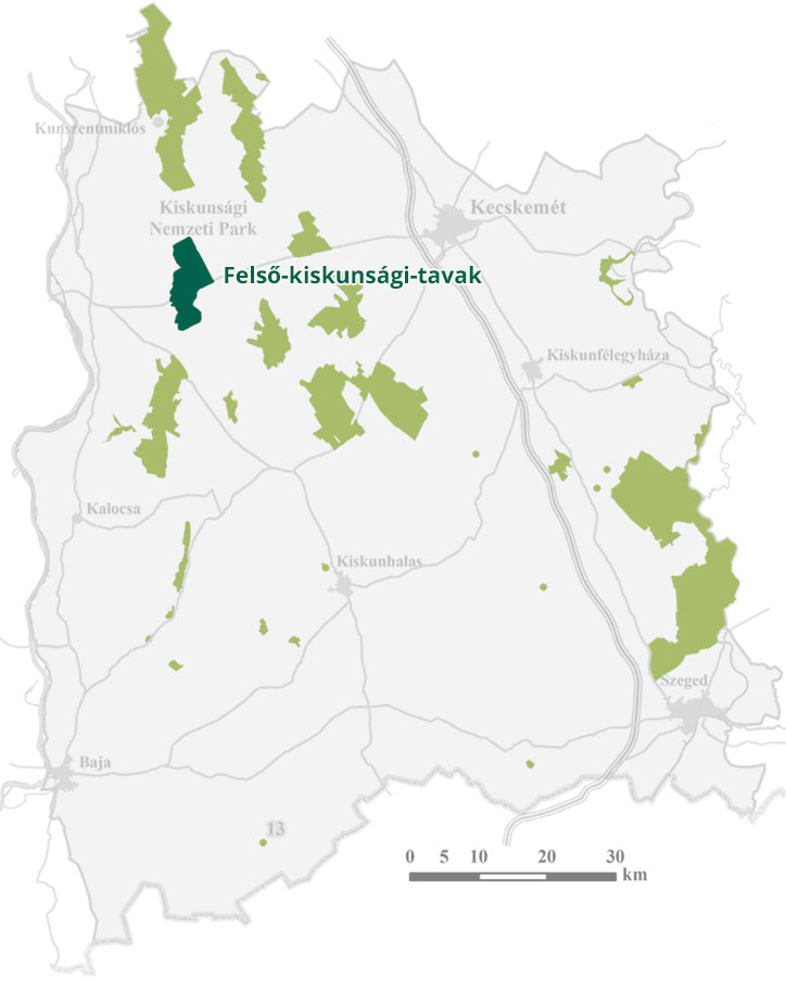 Upper Kiskunság Lakes térkép